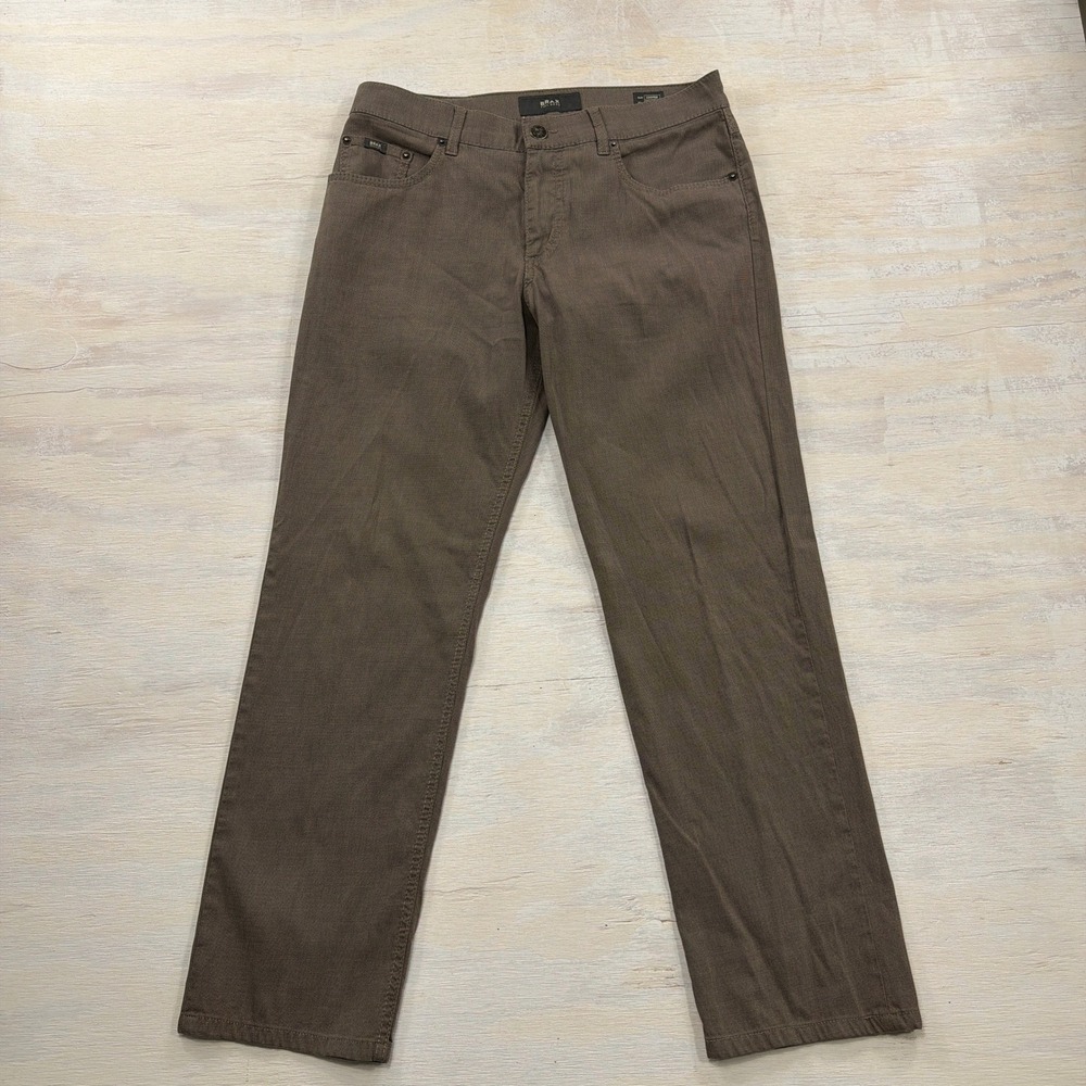 Brax Pants Cooper Fancy BX 32x32 Regular Fit Five Pocket Brown Mens